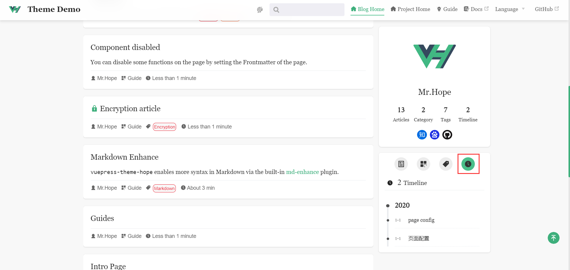 Timeline Tab